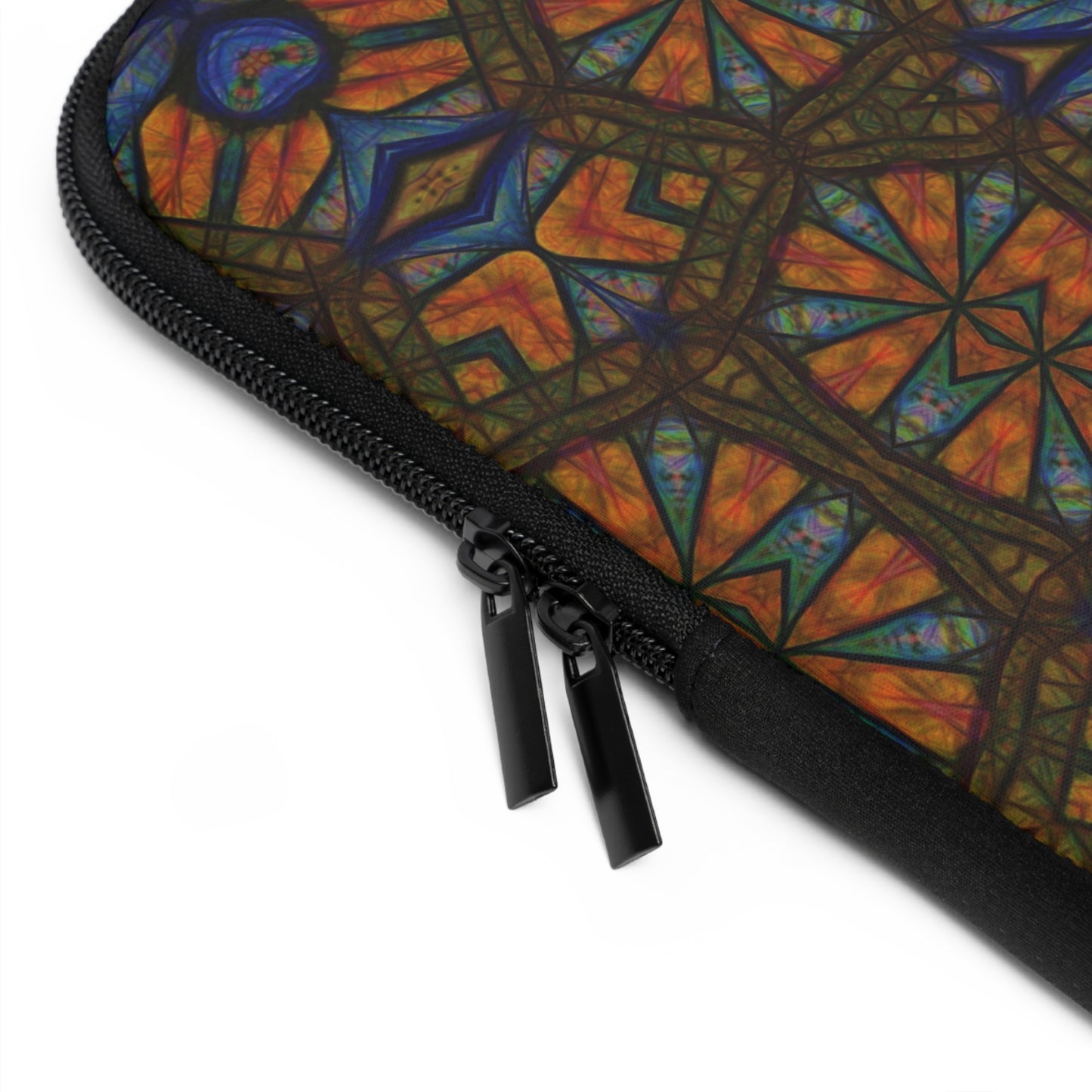 Blue Orange Sketchy Kaleidoscope Laptop Sleeve