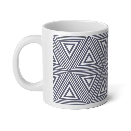 Geometric Pattern Jumbo Mug | 20oz Coffee Cup, Unique Gift for Home, Stylish Kitchen Decor, Modern Artwork, Housewarming Present