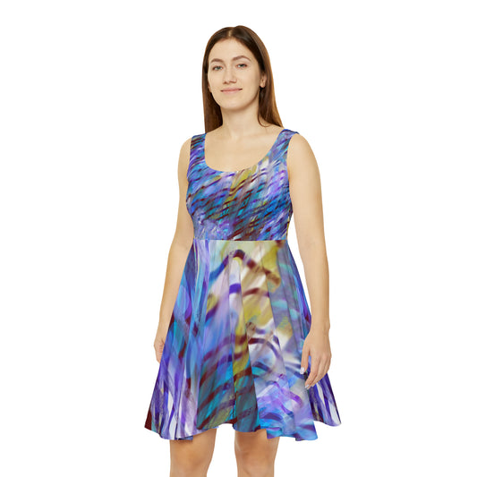 Abstract Ripple Women's Skater Dress (AOP)