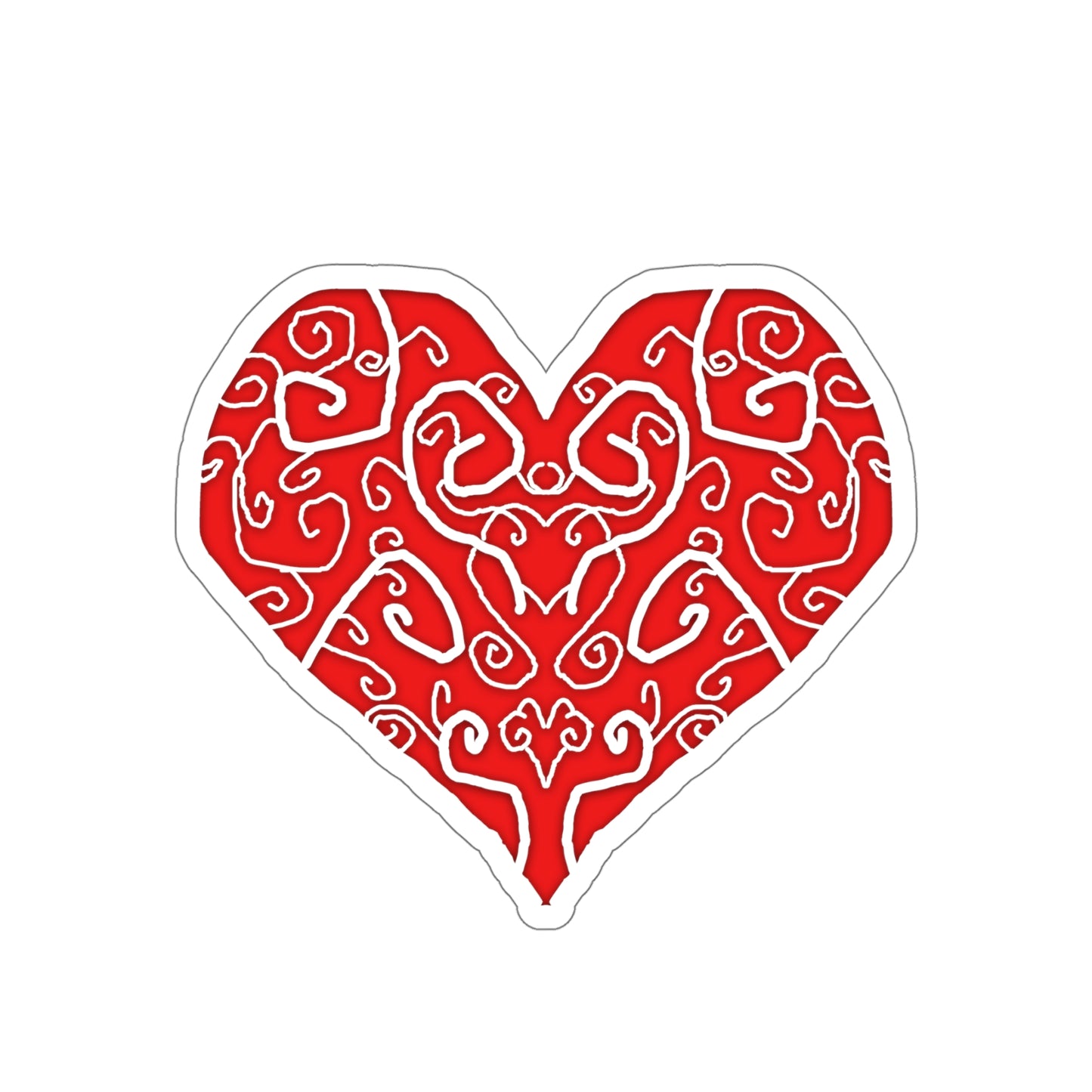 Heart Swirls Kiss-Cut Stickers