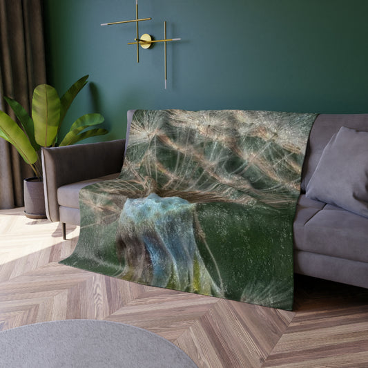 Dandelion Wish Crushed Velvet Blanket