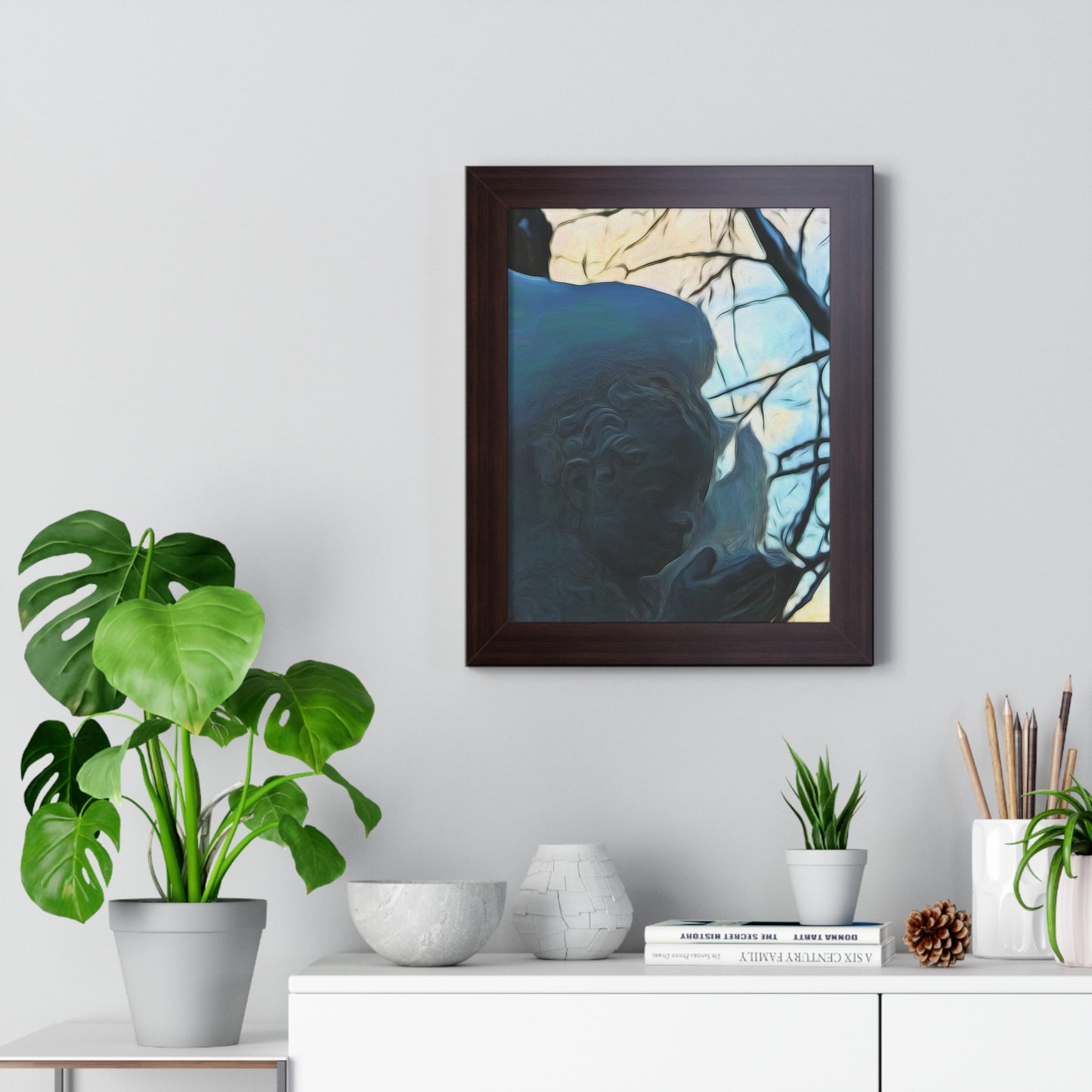 Angel On My Tree Framed Vertical Poster