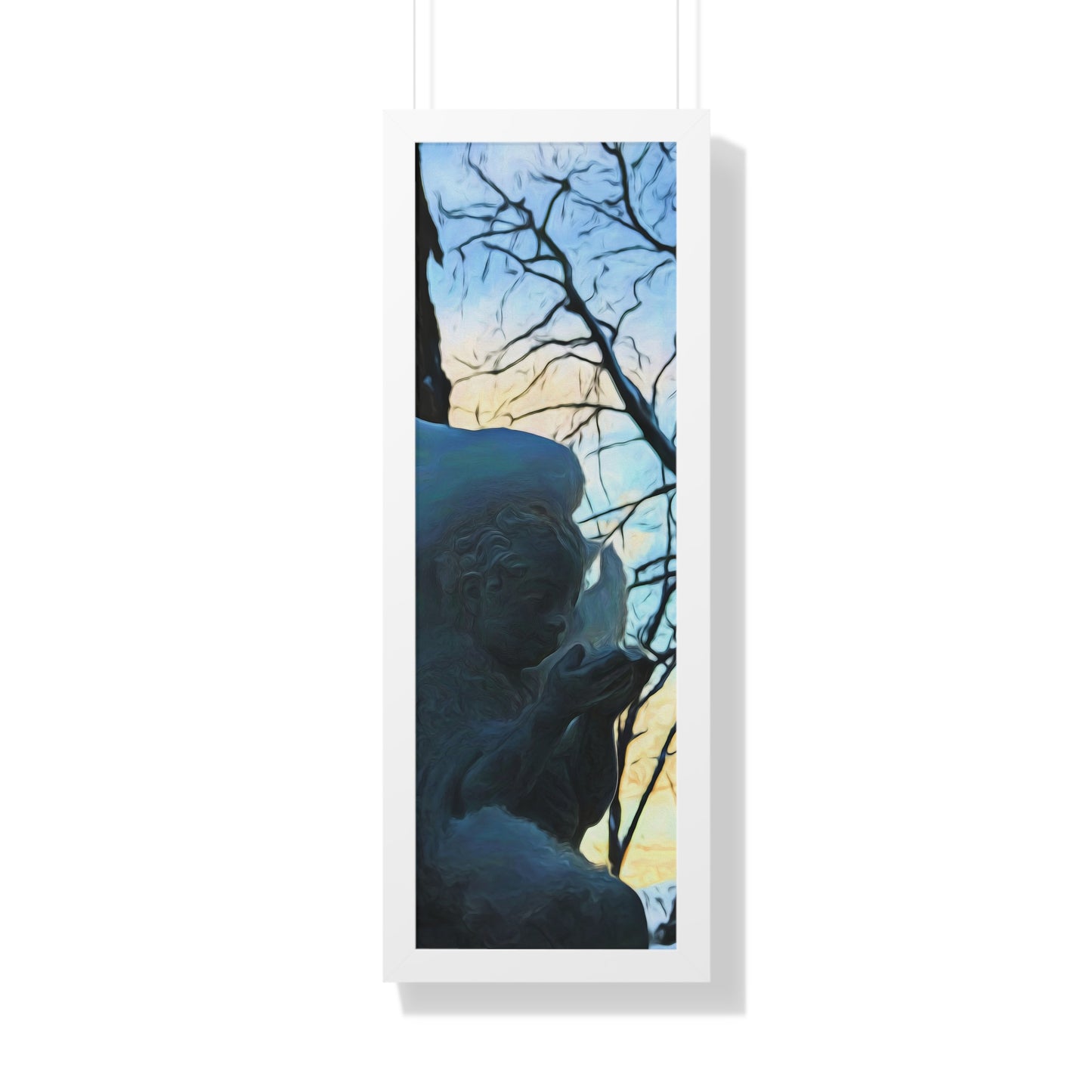 Angel On My Tree Framed Vertical Poster