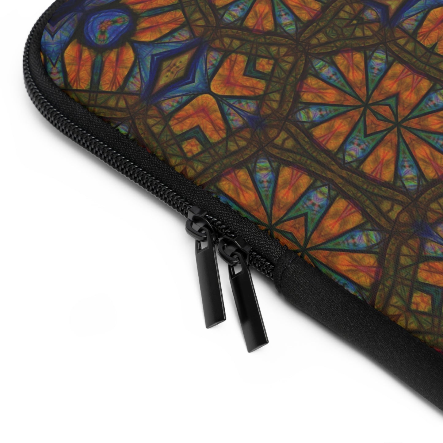 Blue Orange Sketchy Kaleidoscope Laptop Sleeve