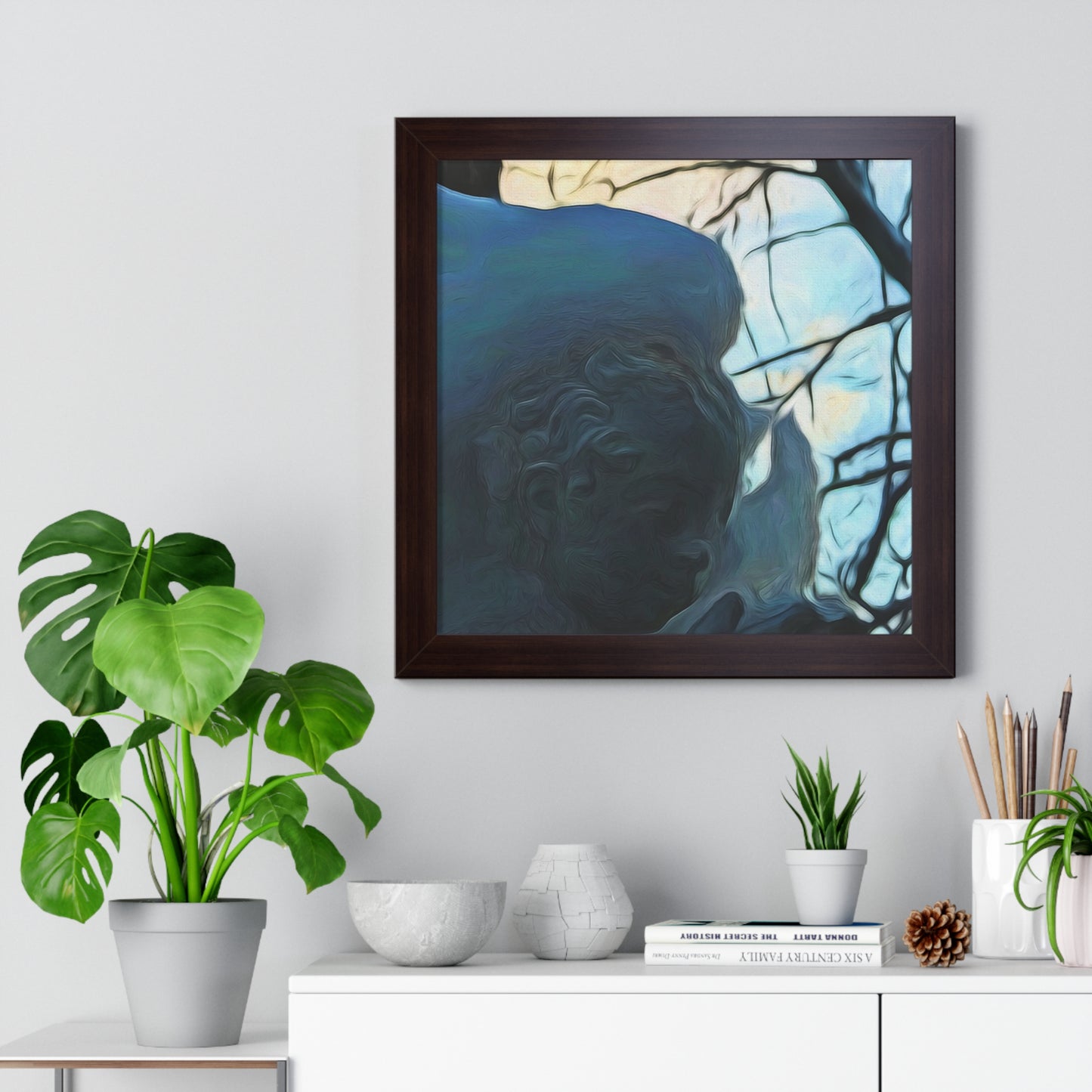 Angel On My Tree Framed Vertical Poster