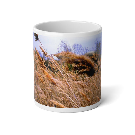 Grassy Field Jumbo Mug, Perfect for Coffee Lovers, Rustic Home Decor, Gift for Nature Enthusiasts, Outdoor Vibes, 20oz Beverage Mug