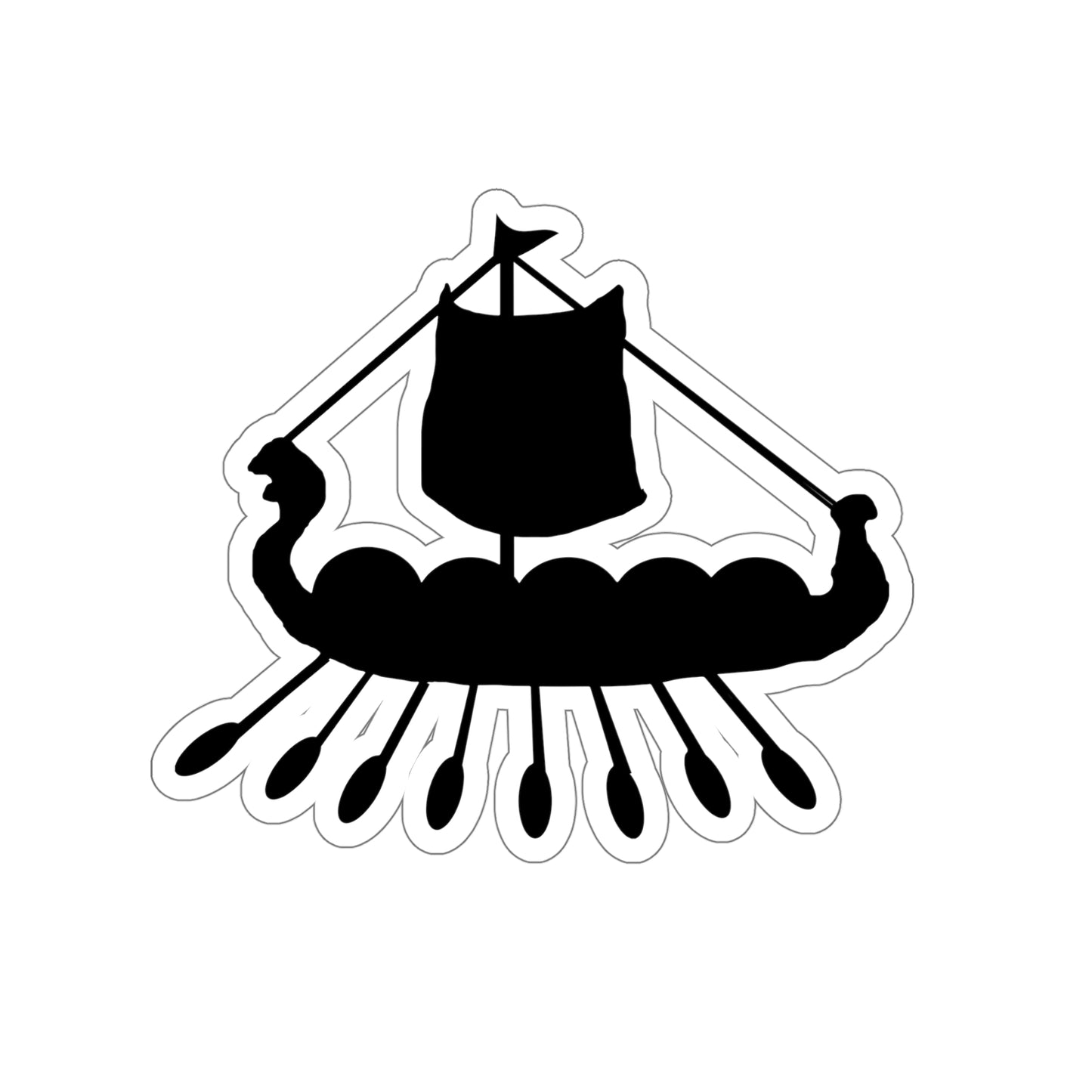 Viking Ship Kiss-Cut Stickers