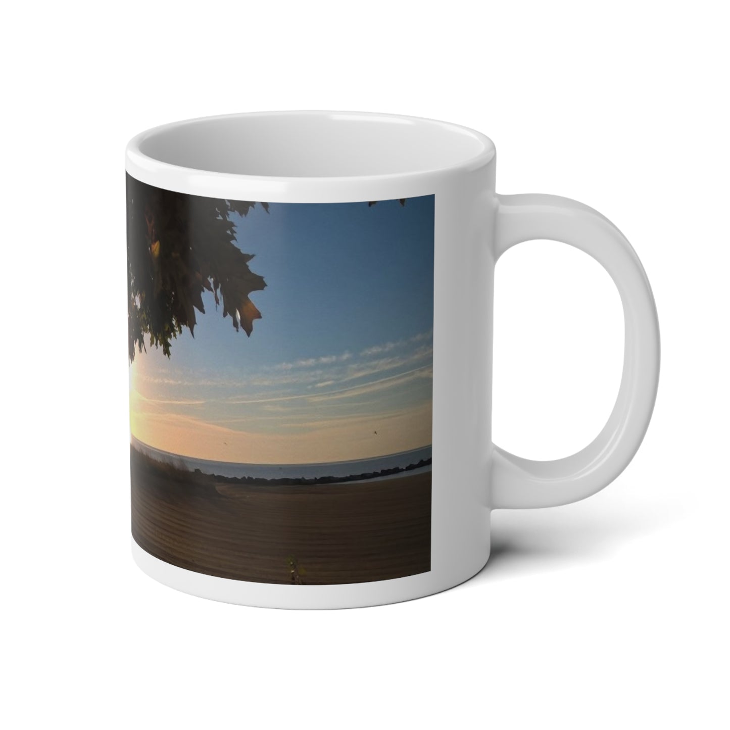 Nine Oclock Sunrise Jumbo Mug | 20oz Coffee Cup, Relaxing Home Decor, Gift for Coffee Lovers, Nature Lovers, Gift for Tea Lovers