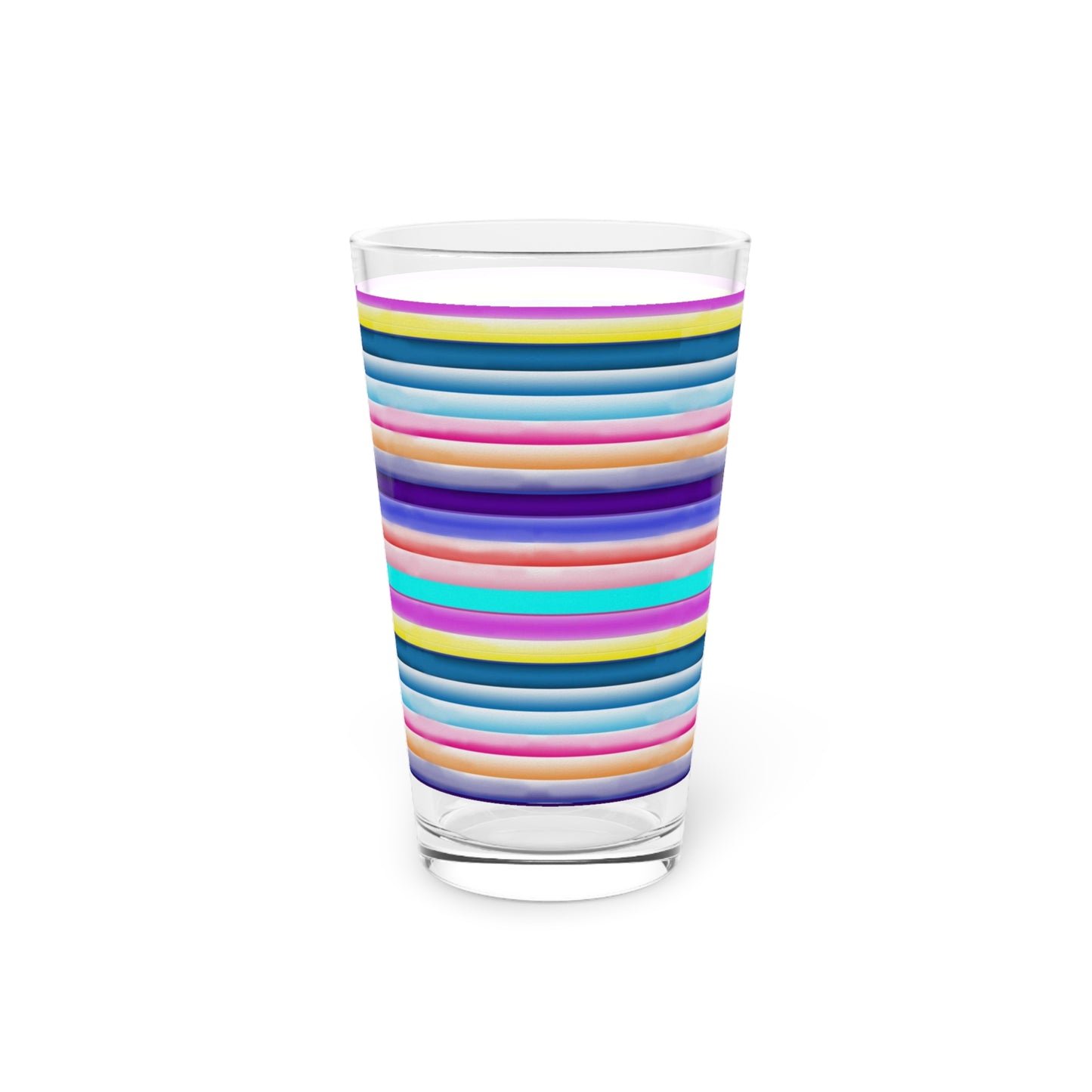 Cotton Candy Stripes Pint Glass, 16oz
