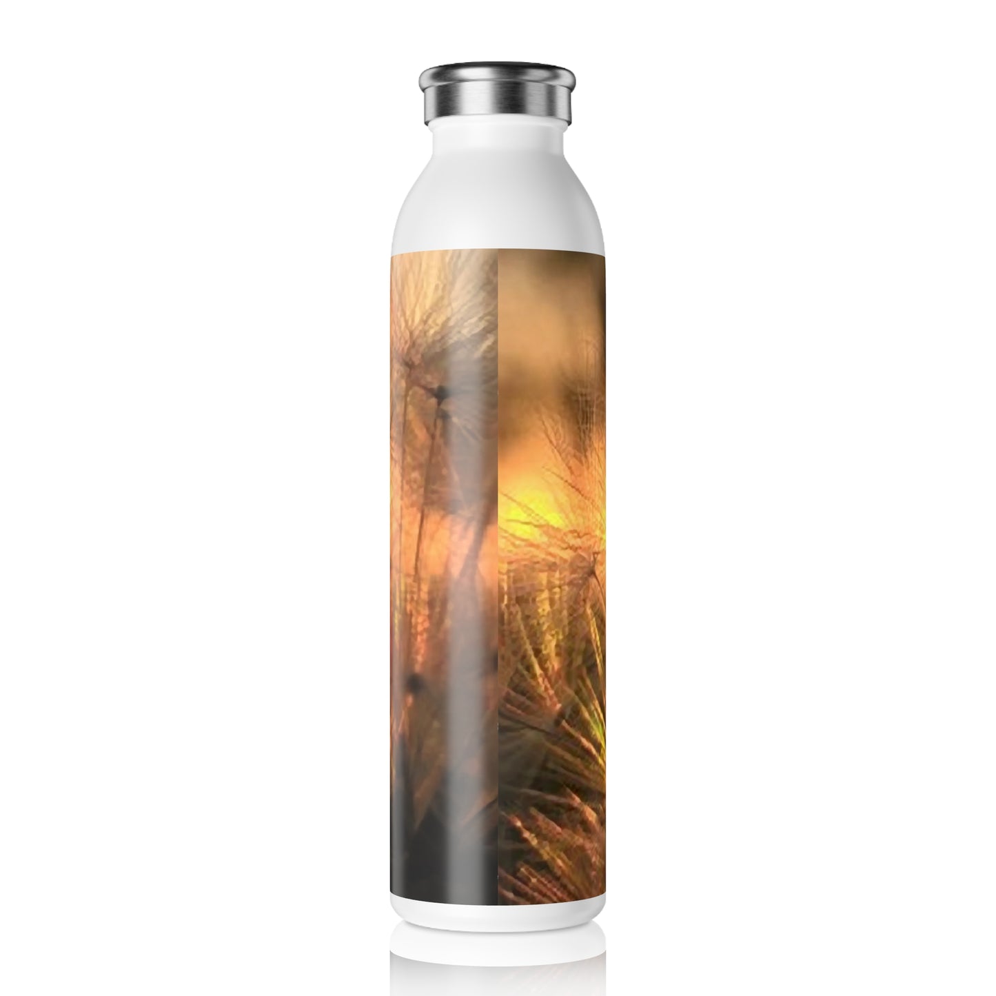 Dandelion Sunrise Slim Water Bottle | Stainless Steel Hydration, Eco-Friendly Drinkware, Unique Gifts, Travel Essentials, Summer Vibes
