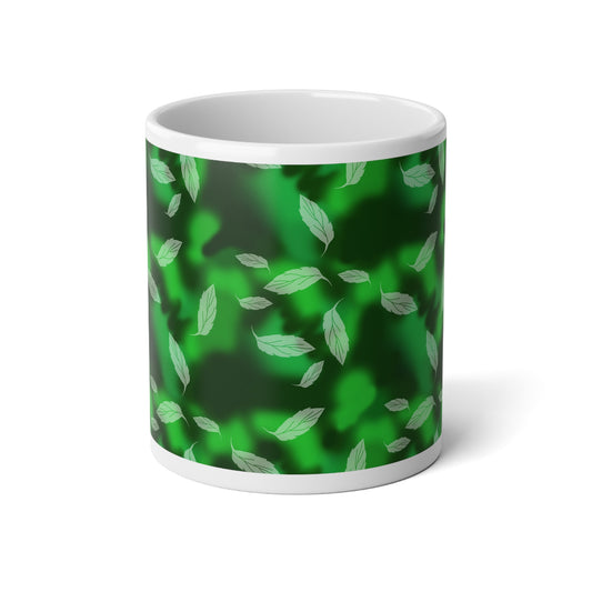 Eco-Friendly Green Leaf Jumbo Mug - Perfect for Tea Lovers, Coffee Drinkers, Nature Home Decor, Housewarming Gift, Sustainable Living
