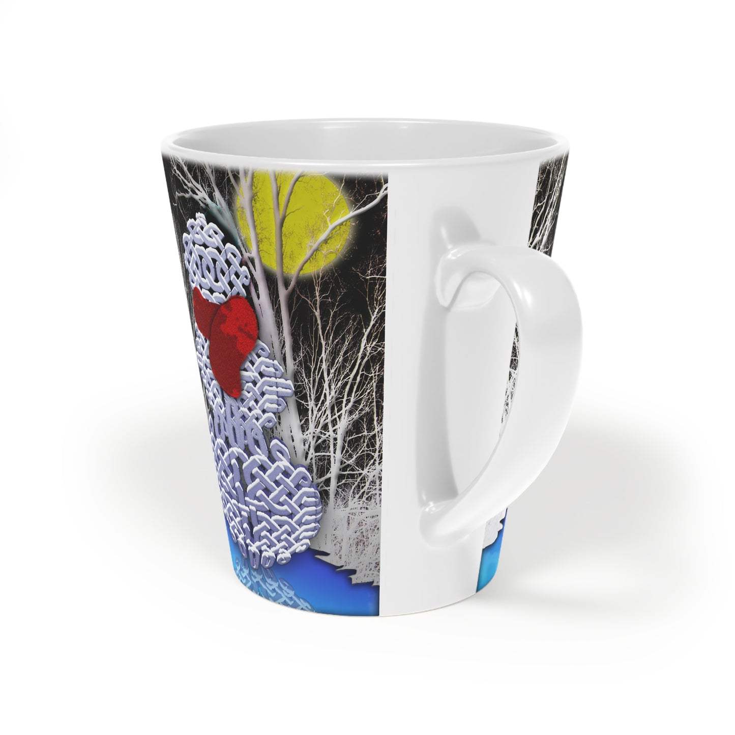 Celtic Knot Snowman Latte Mug, 12oz