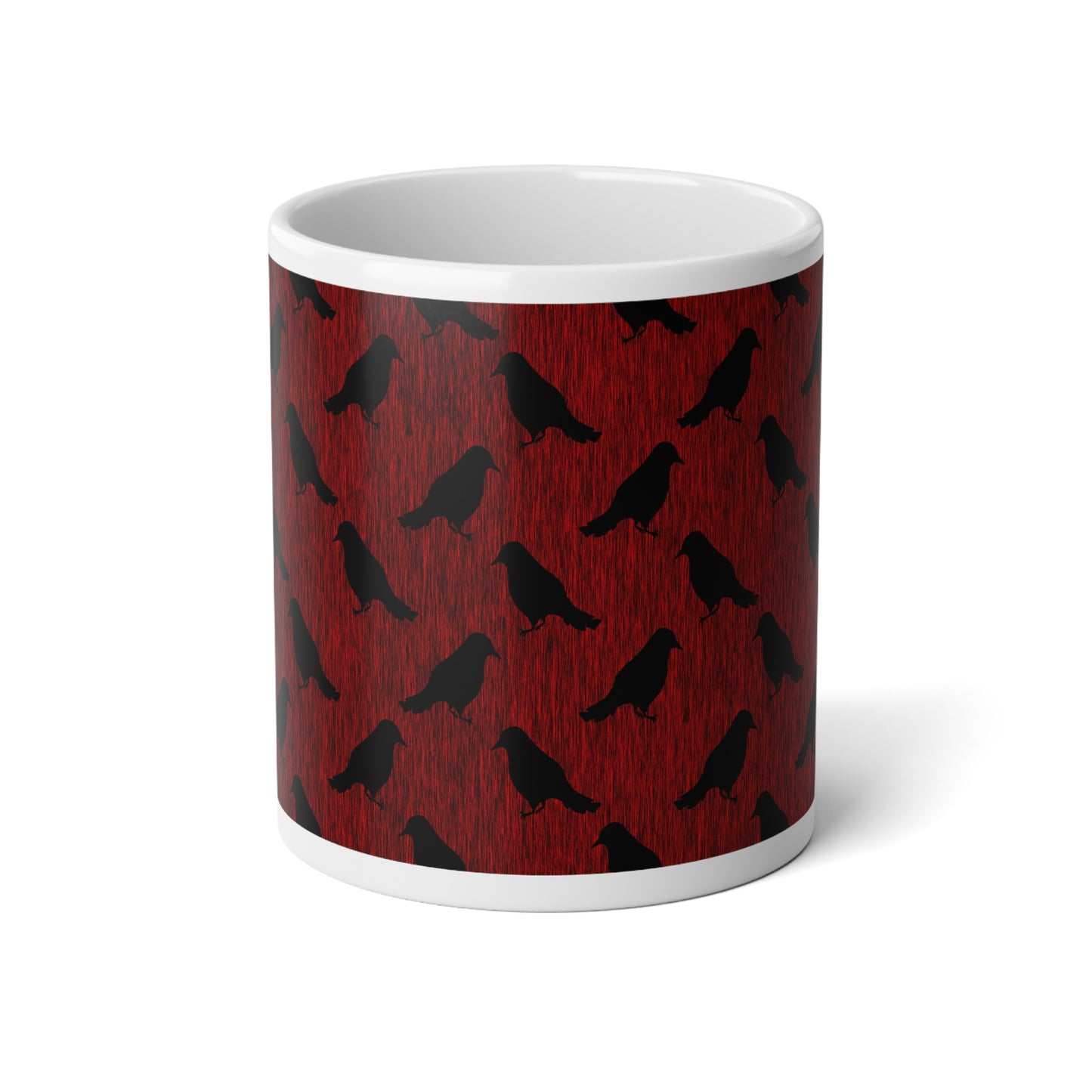 Gothic Raven Jumbo Mug, 20oz - Perfect for Coffee Lovers, Halloween Decor, Unique Gift, Dark Aesthetic, Bird Lovers
