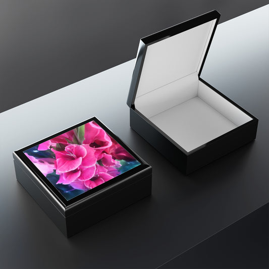 Dark Pink Gladiolas Jewelry Box