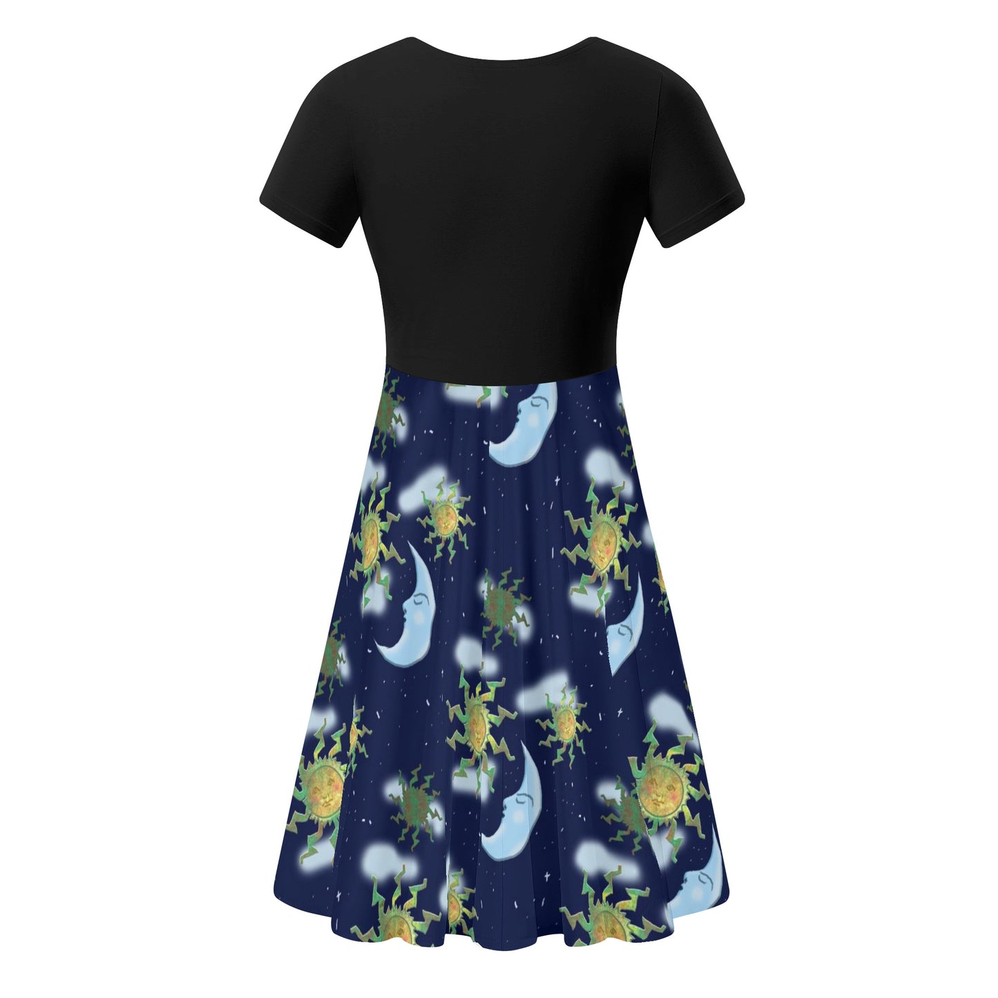 Antique Sun Womens Black Ruffle Summer Dress