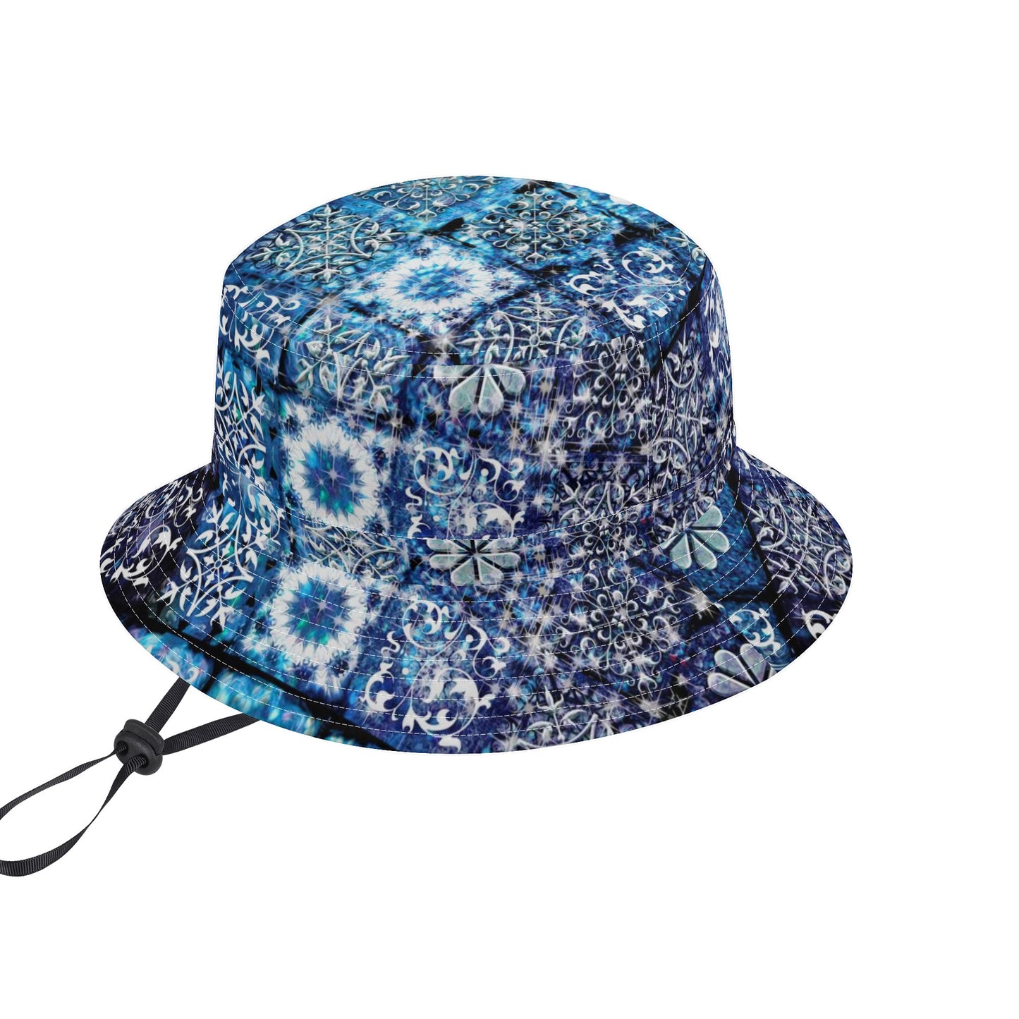 Blue Crystal Motif Fishermans Hat