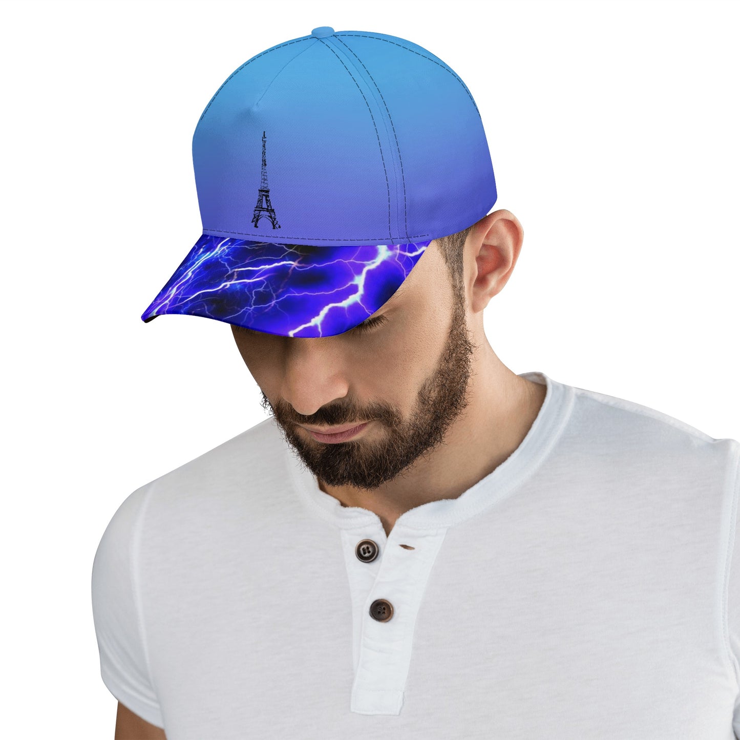 Create Your Own Blue Gradient Baseball Cap