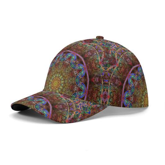 Pink Windy Kaleidoscope All Over Printing Baseball Caps