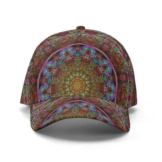 Pink Windy Kaleidoscope All Over Printing Baseball Caps