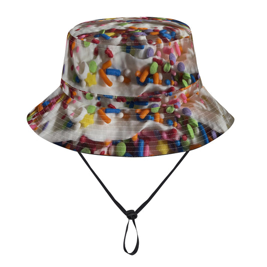 Rainbow Sprinkles on Whipped Cream Fishermans Hat