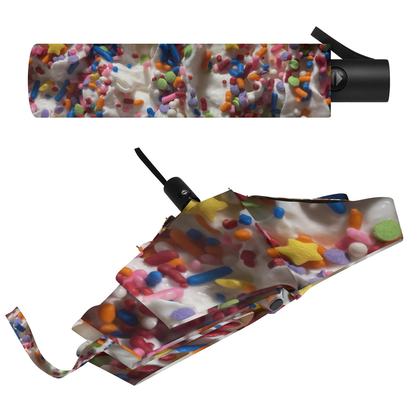 Rainbow Sprinkles on Whipped Cream Fully Auto Open & Close Umbrella Printing Outside