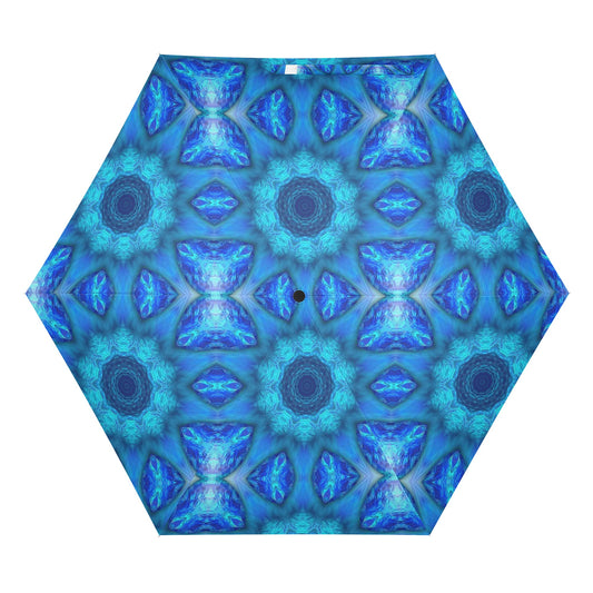 Blue Ocean Kaleidoscope Fully Auto Open & Close Umbrella Printing Outside