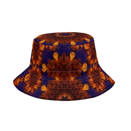 Blue Orange Kaleidoscope Fishermans Hat