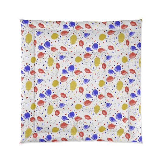 Balloon Pattern Comforter — Kids & Teen Playful Polka Dot Bedding