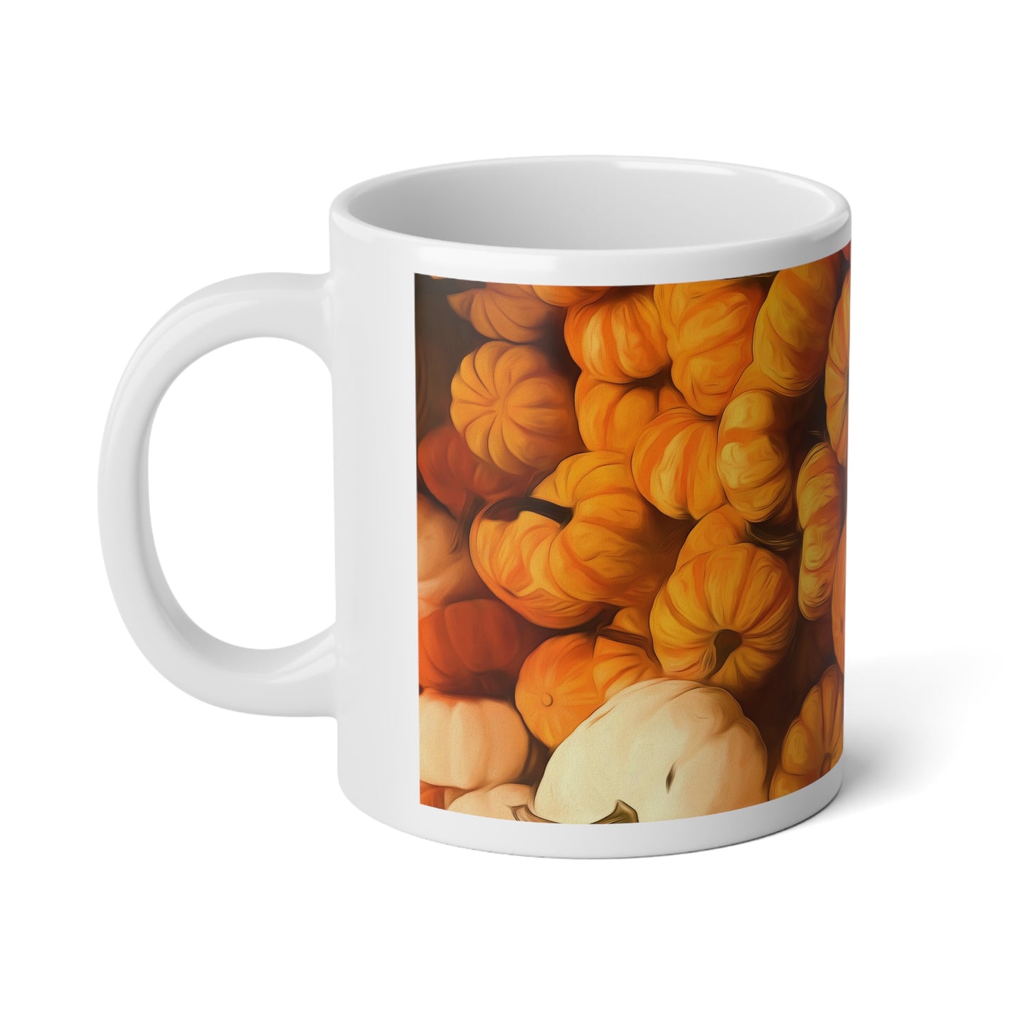 Pumpkin Spice Jumbo Mug, Cozy Fall Coffee Cup, Autumn Decor, Halloween Gift, Pumpkin Lover Mug, 20oz Ceramic
