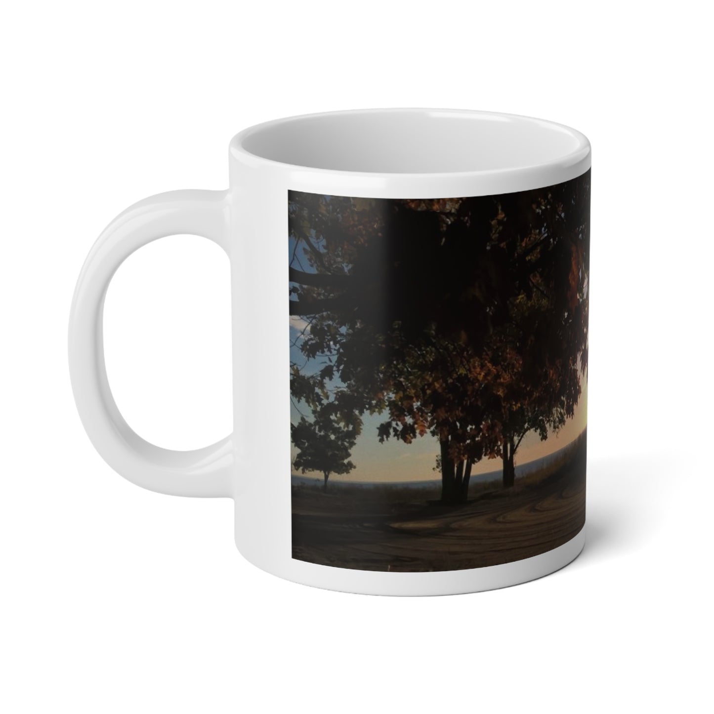 Nine Oclock Sunrise Jumbo Mug | 20oz Coffee Cup, Relaxing Home Decor, Gift for Coffee Lovers, Nature Lovers, Gift for Tea Lovers