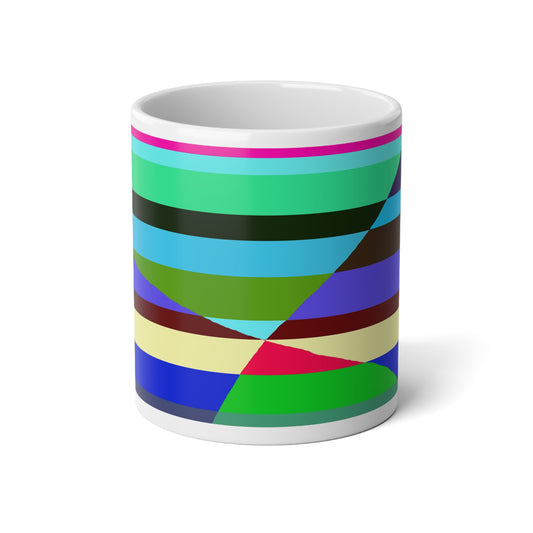 Stripes Interrupted Jumbo Mug - 20oz for Coffee Lovers