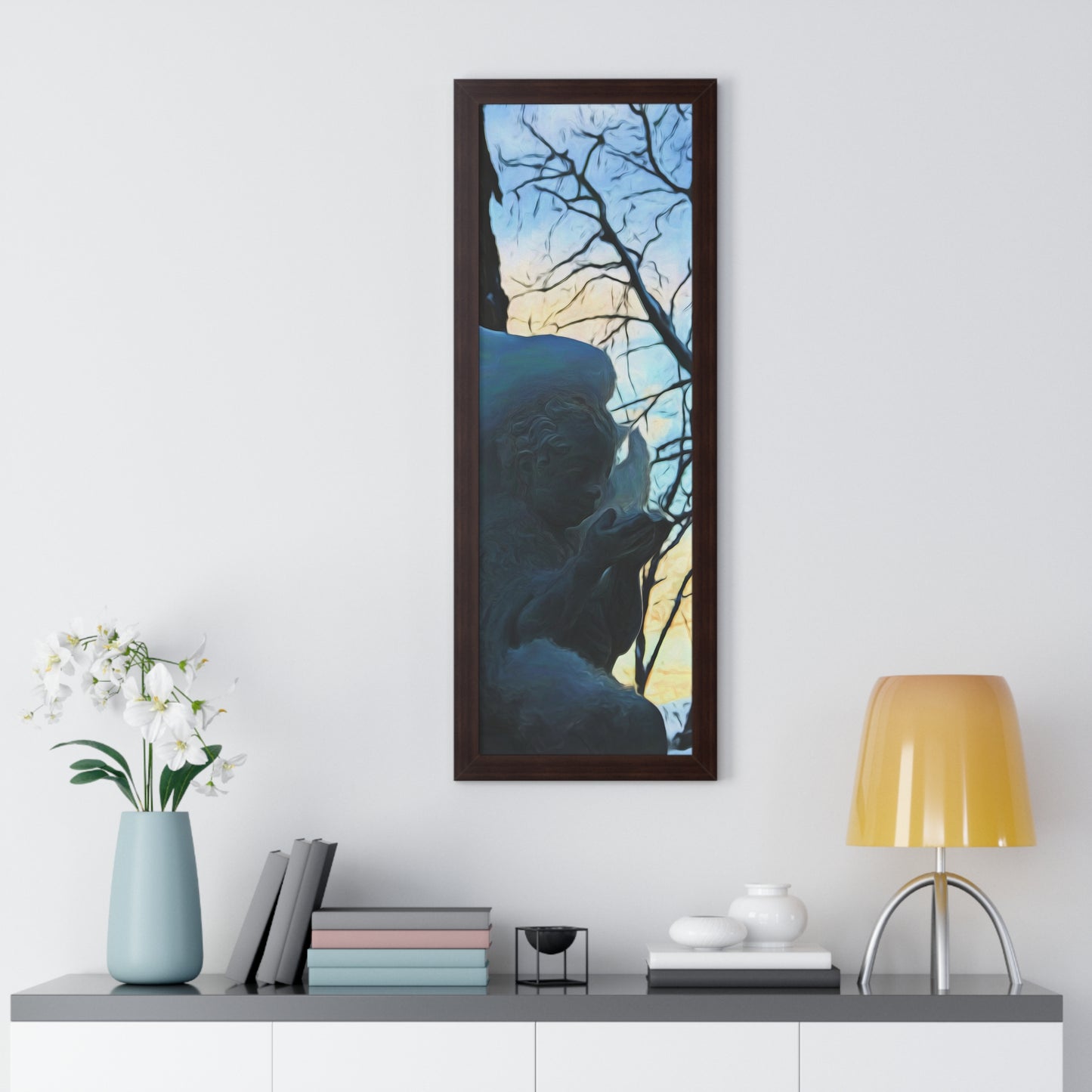 Angel On My Tree Framed Vertical Poster