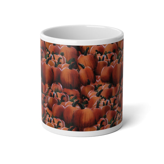 Cozy Pumpkin Jumbo Mug, 20oz | Fall Decor, Pumpkin Lover Gift, Autumn Coffee Cup, Halloween Mug, Thanksgiving Kitchenware