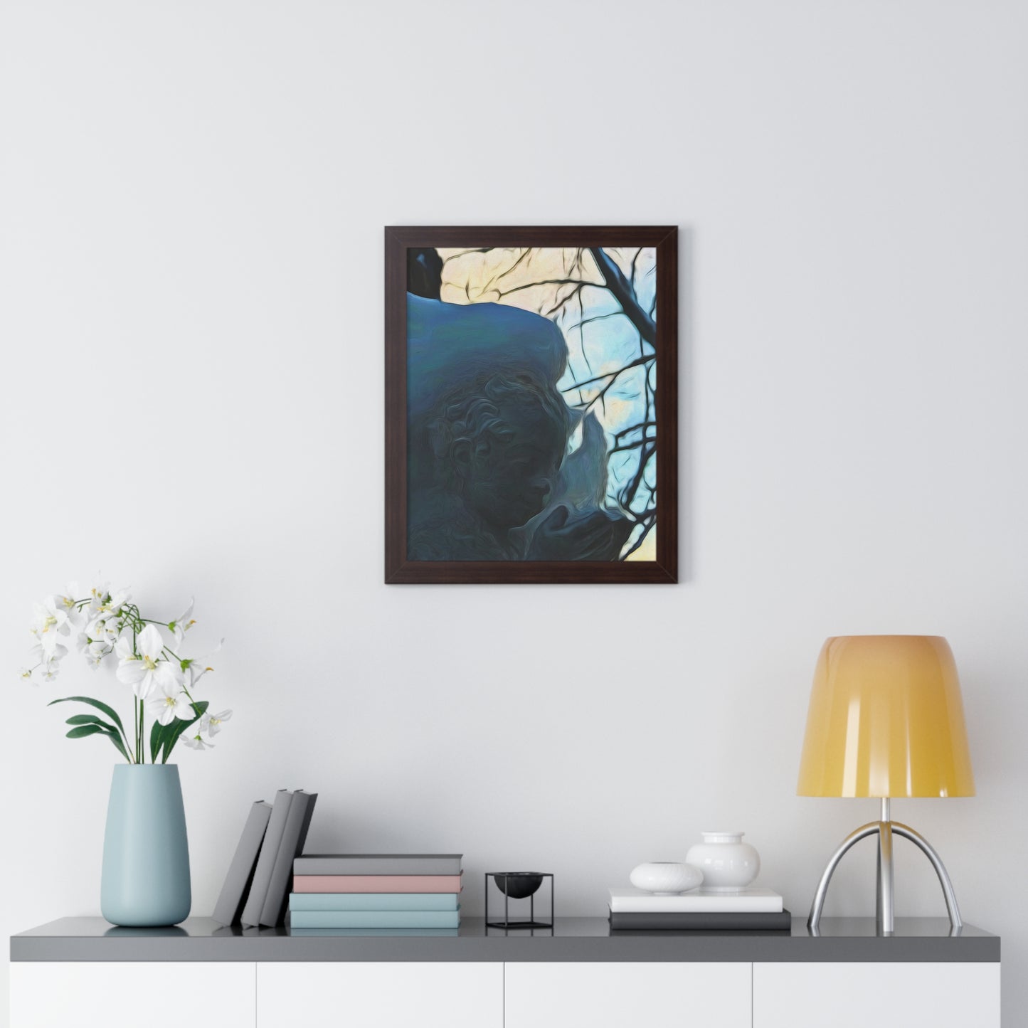 Angel On My Tree Framed Vertical Poster