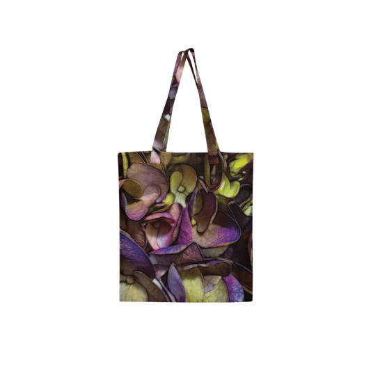 October Flowers 4 Large City Tote Bag Lined with Inside Pocket – Linen Like Fabric