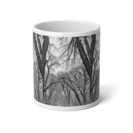 Calm Winter 20oz Jumbo Mug — Moody Winter Tree Silhouette Coffee Cup