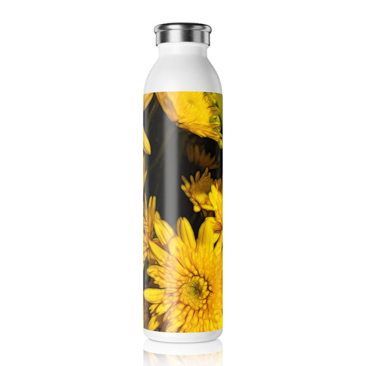 June Flowers 5 Slim Water Bottle, Stylish Hydration, Perfect for Gym, Gift for Nature Lovers, BPA-Free Water Flask