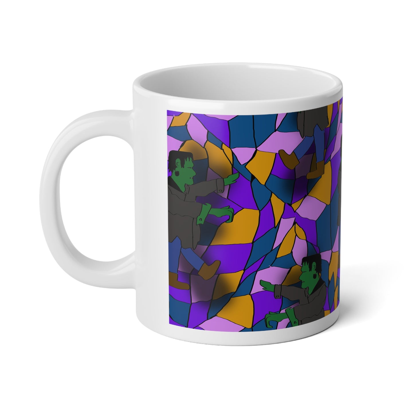 Frankenstein Jumbo Mug - 20oz, Retro Art, Unique Gift, Coffee Lover, Halloween Decor, Collectible Drinkware