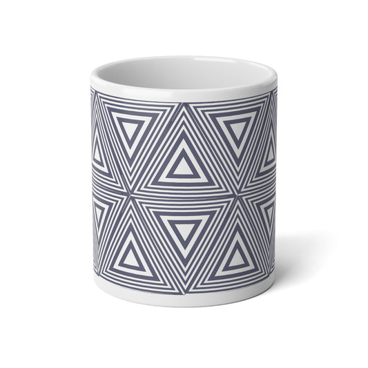 Geometric Pattern Jumbo Mug | 20oz Coffee Cup, Unique Gift for Home, Stylish Kitchen Decor, Modern Artwork, Housewarming Present