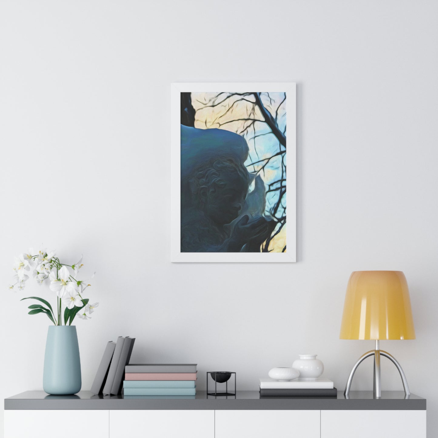 Angel On My Tree Framed Vertical Poster