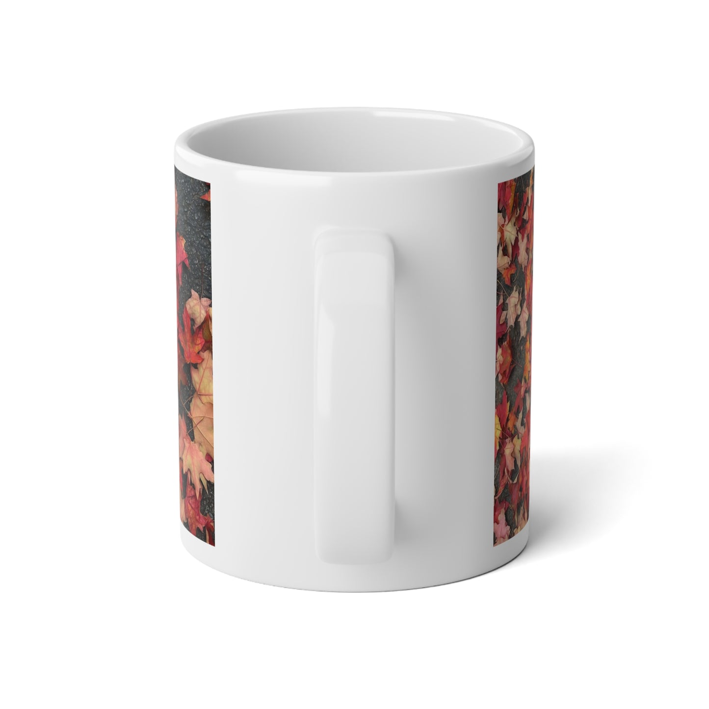 Maple Leaves In October Jumbo Mug | Cozy Autumn Vibe Coffee Cup, 20oz, Perfect for Pumpkin Spice Season, Gift for Fall Lovers, Home Decor
