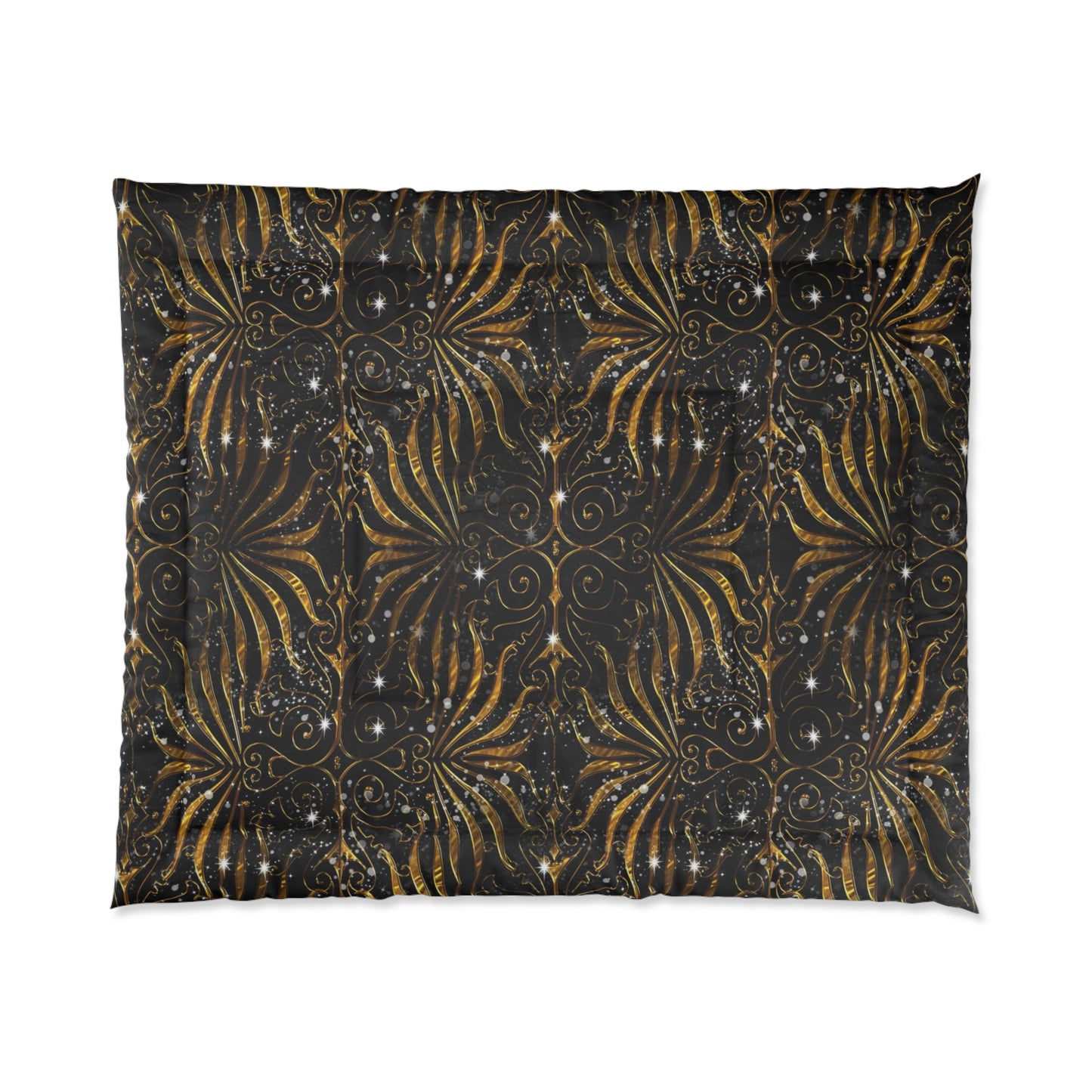 Comforter — Black & Gold Victorian Sparkle Cover