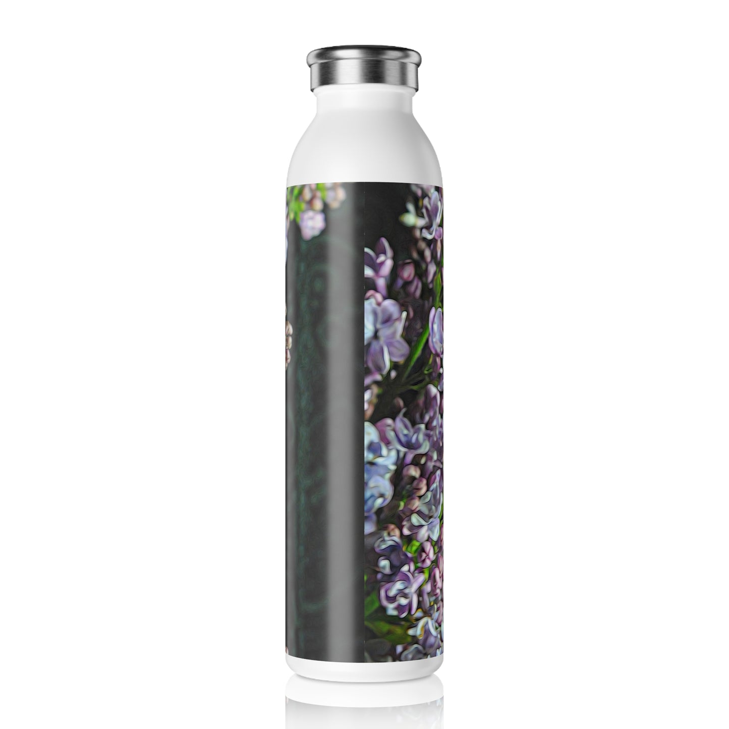 Light Purple Lilacs Slim Water Bottle | Eco-Friendly Reusable Drink Container, Perfect for Hiking, Gym, Gifts, Outdoor Events, and Everyday Use