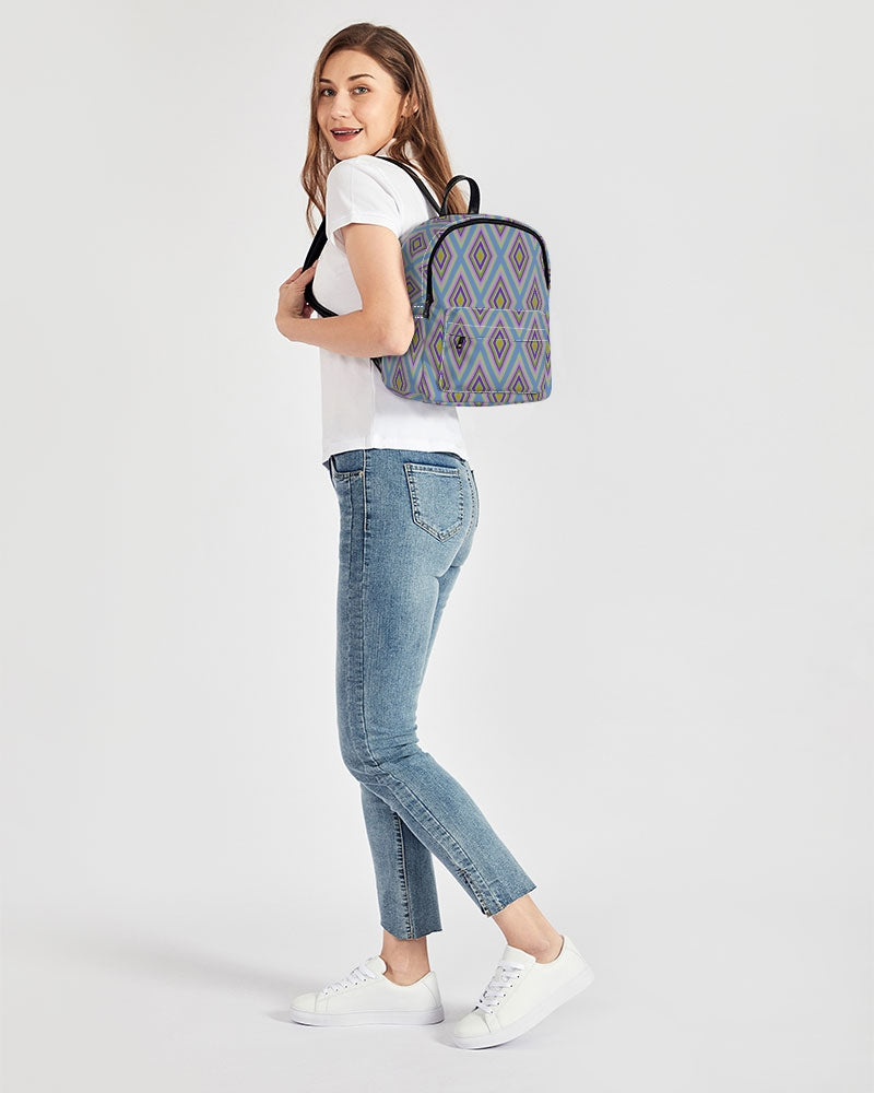 Colorful diamonds Variation 2 Mini Canvas Backpack