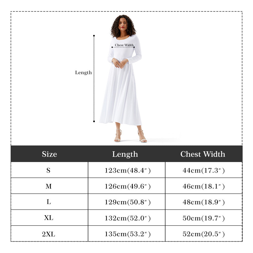 Create Your Own Blue Gradient Womens Long Sleeve Dance Dress