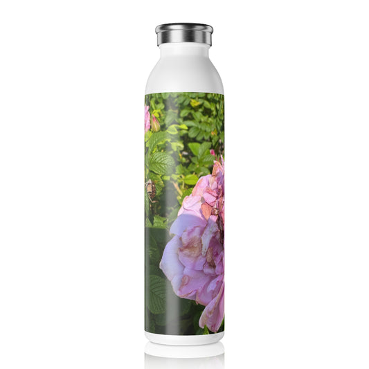 Nippersink Rose Slim Water Bottle - Eco-Friendly Hydration Bottle for Nature Lovers, Perfect Gift for Weddings, Birthdays, and Fitness Enthusiasts