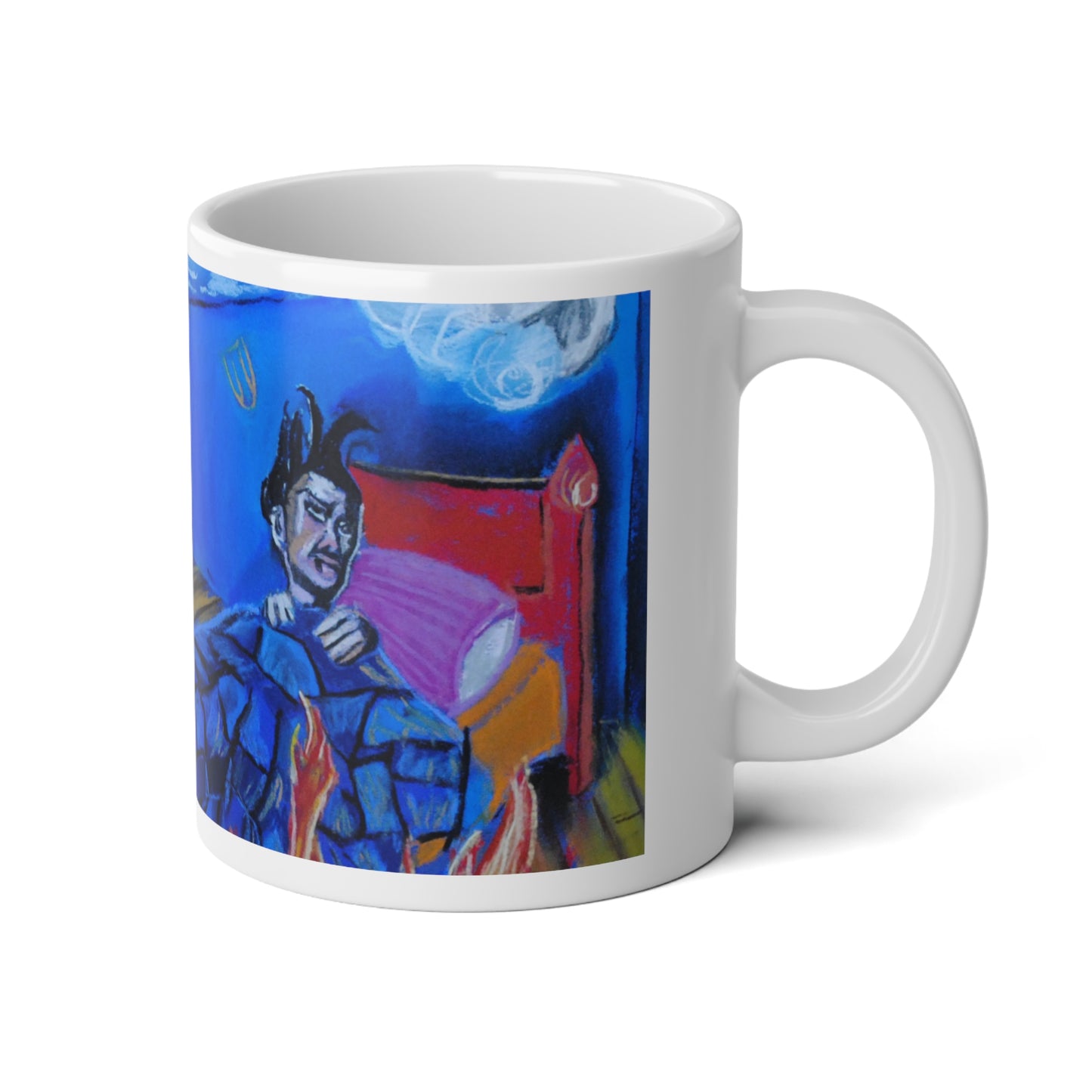 Tell Tale Heart  20oz Jumbo Mug - Colorful Abstract Design for Coffee Lovers