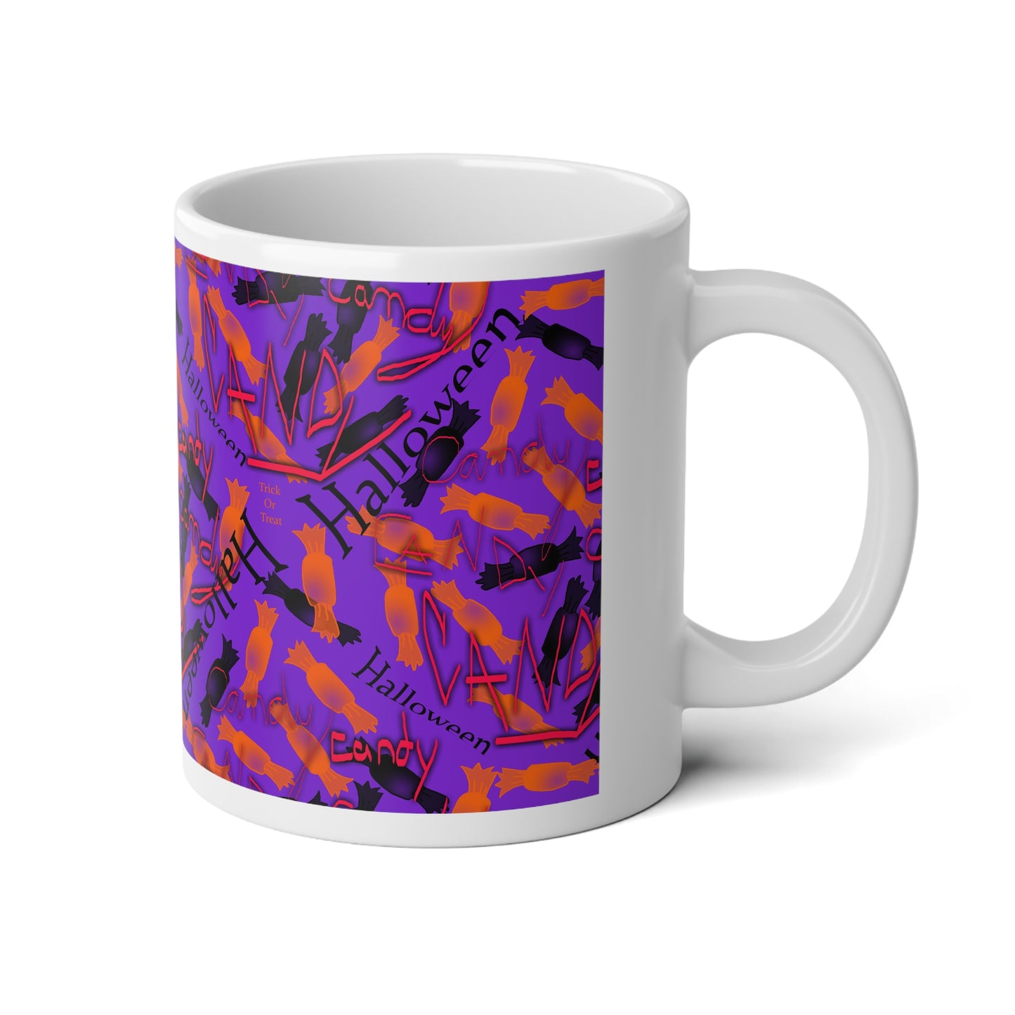 Halloween Candy Jumbo Mug, 20oz | Spooky Candy Vibes | Fall Decor, Halloween Gift, Coffee Lover's Mug, Pumpkin Spice Cup, Unique Kitchenware
