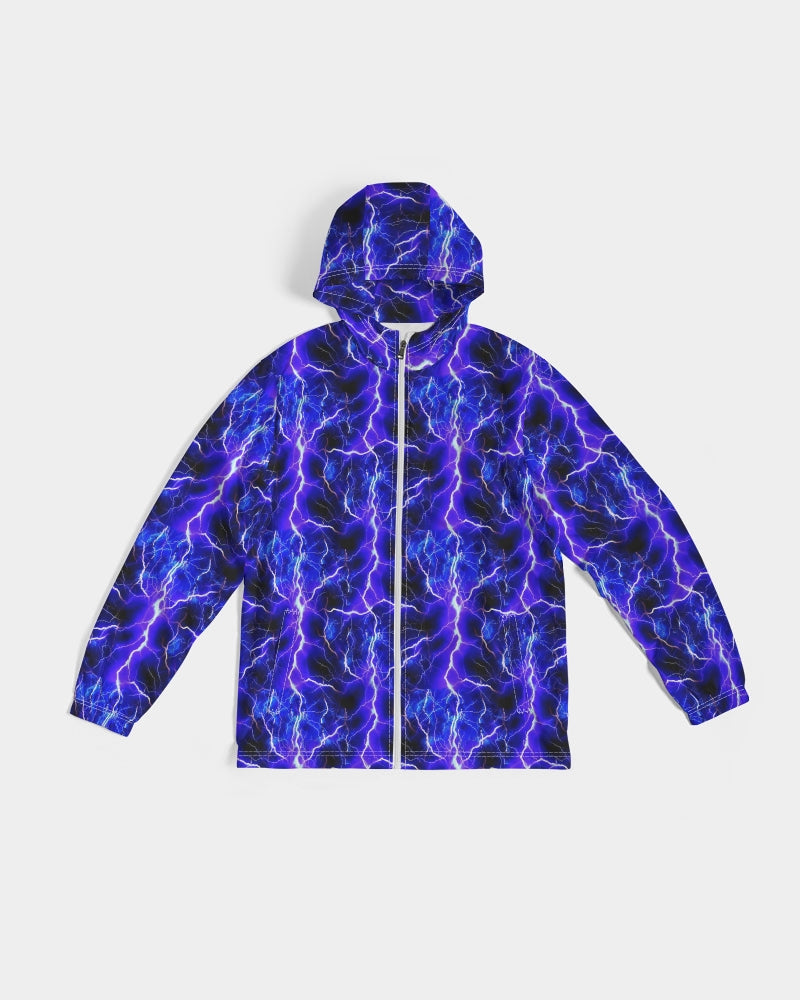 Blue Lightning Men's All-Over Print Windbreaker