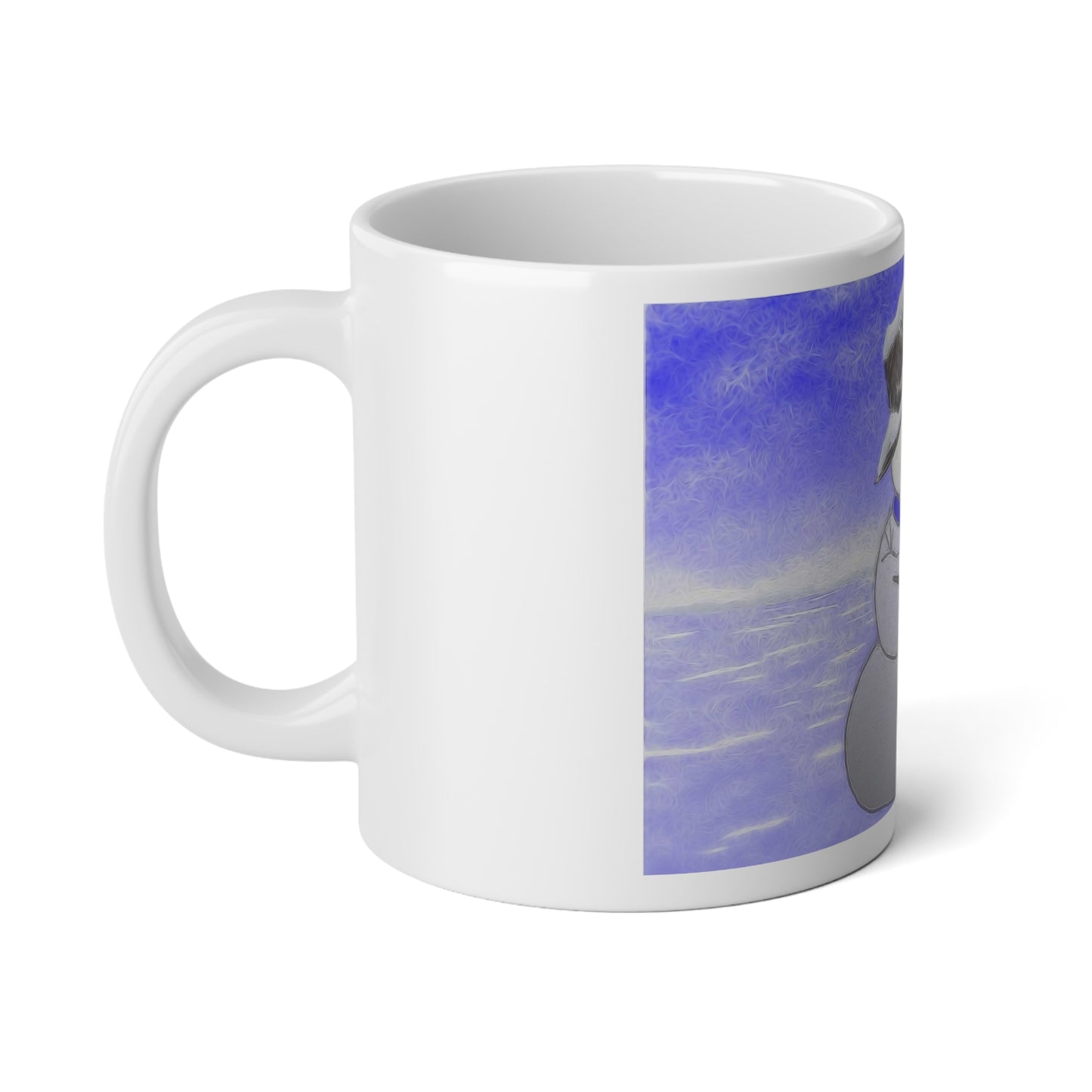 20oz Jumbo Mug — Cozy Kissing Snowman Winter Coffee Cup